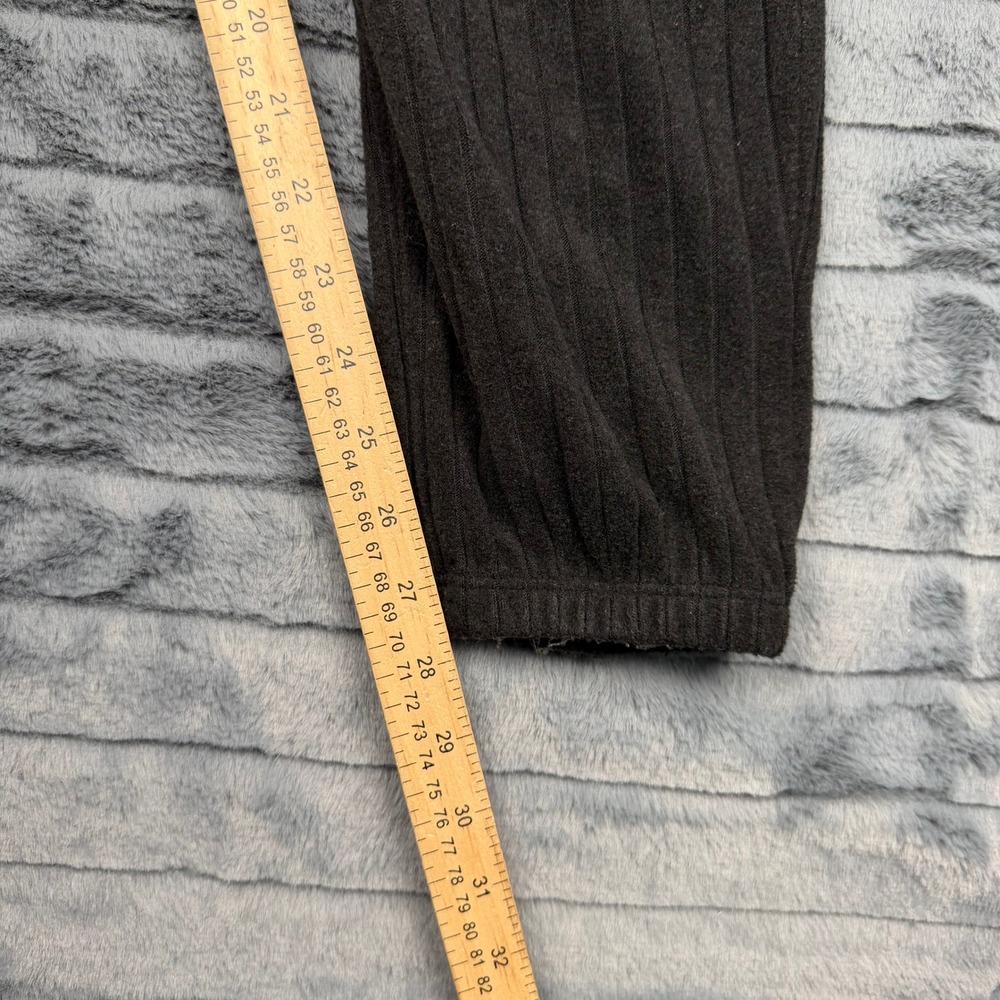 Calvin Klein Performance Black Ribbed Knit Jogger Pants Large Stretch CK Lounge - Picture 4 of 9